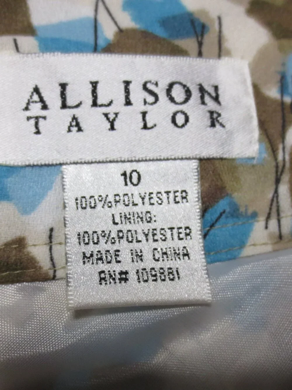 NWT ALLISON TAYLOR womens SKIRT teal BROWN a-line TWIRL career TURQUOISE SIZE 10